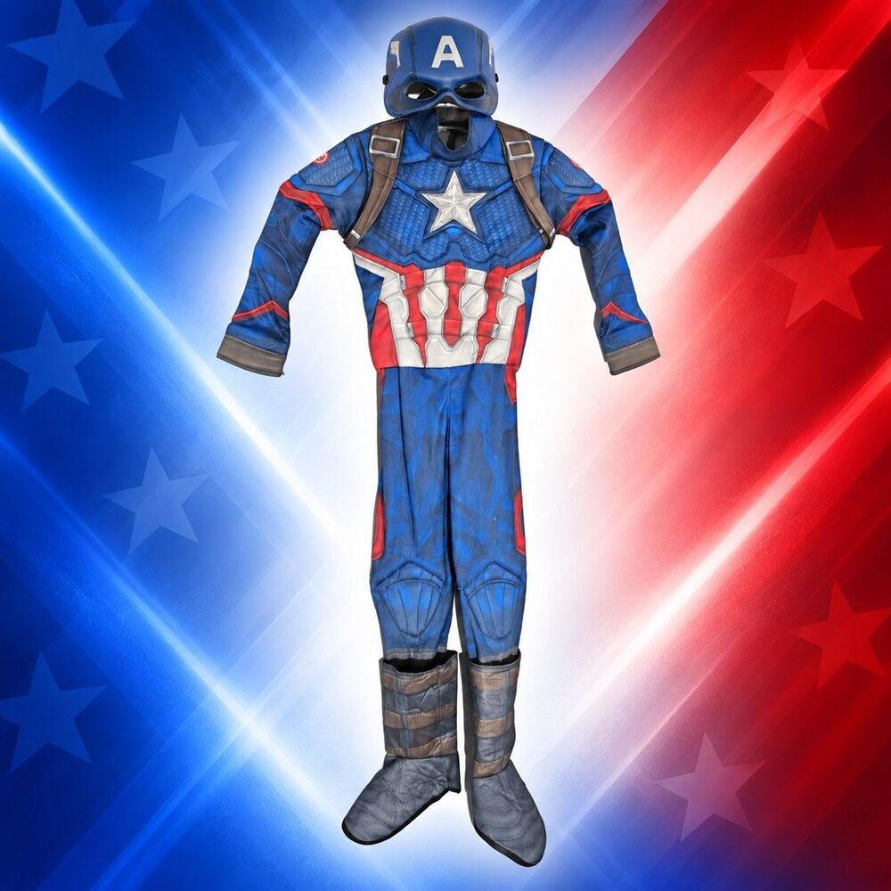 Marvel Avengers Endgame Captain America Kids Small Muscle Halloween Costume Mask